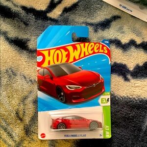Red Tesla Model S Plaid Toy Car